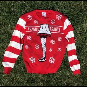 Christmas story light up leg lamp sweater size M